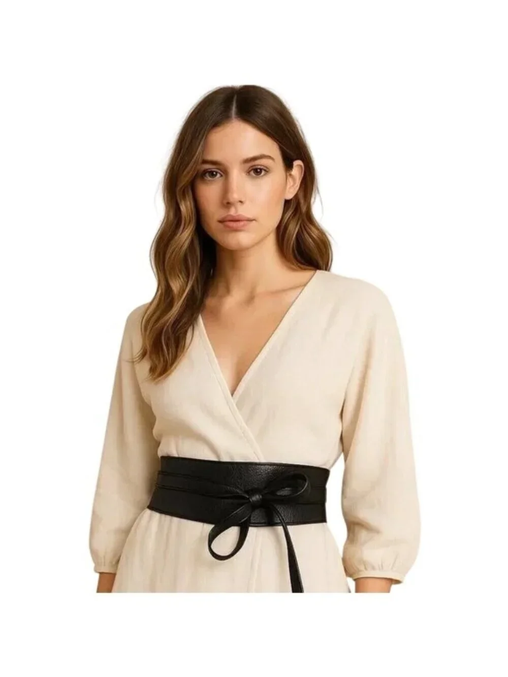 2/$30 Obi Belt Wide Wrap Black Around Waist Boho Gypsy Self Tie Cinched Corset